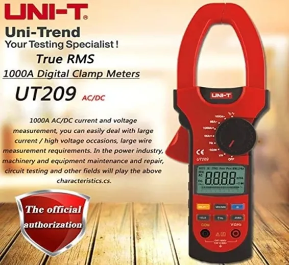 True RMS Digital Clamp Meter 1000A UNI T UT209