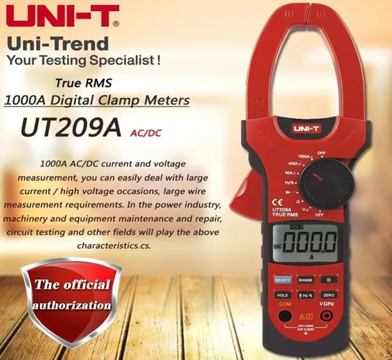 UNI T UT209A True RMS Digital Clamp Meter 1000A