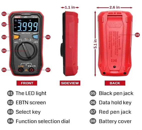 UNI T UT123 Residential Digital Multimeter