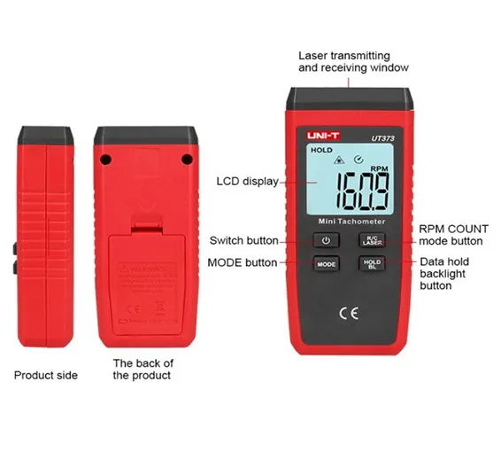 UNI T UT373 Mini Tachometer RPM Meter