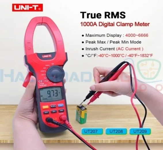 UNI T True RMS Digital Clamp Meter Tong Tester UT207