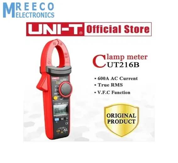 UNI T UT216B True RMS Digital Clamp Meter 600A 