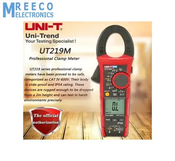 UNI T UT219M True RMS AC DC Clamp Meter 600A