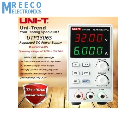 UNI T Adjustable Digital DC Power Supply UTP1306S 32V 6A Single Channel 4Bits 220V Input OVP Mobile Phone Repair Supply