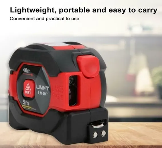 UNI T Digital LCD 40M Laser Measuring Tape LM40T 2 in 1 Electronic Ruler Infrared Distance Meter RangeFinder