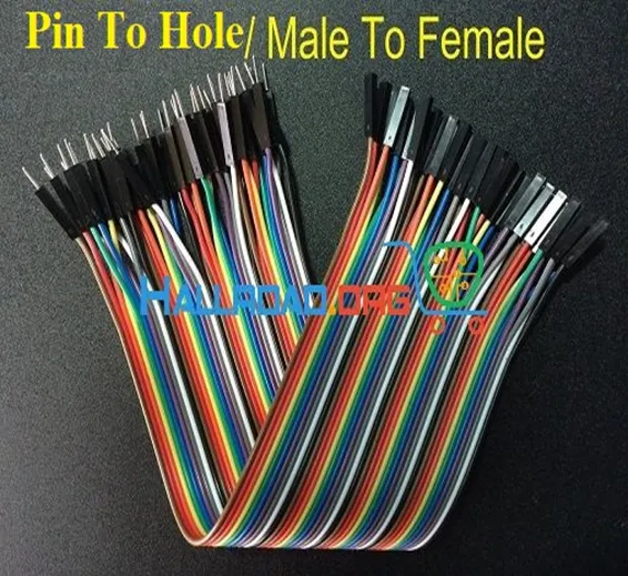 20Cm Pin To Hole Jumper Wire Dupont Line 40 Pin Male To Female Arduino Jumper Wires