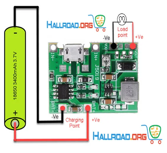 J5019 HW 357 Adjustable UPS Li Ion Charger with 4.5 To 24 Volts Boost Module 3.7V 9V 5V 2A Adjustable Step Up 18650 Lithium Battery Charging Discharge Boost Converter TP4056