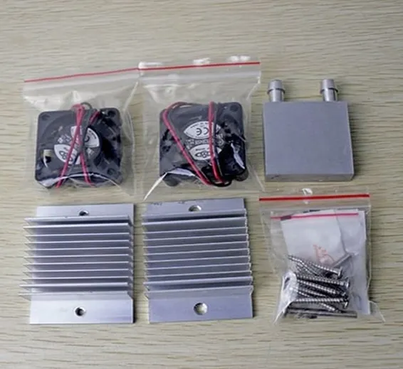 DIY kits Thermoelectric Peltier Refrigeration Cooling System Water cooling+ fan+ 2pcs TEC1-12706 Coolers