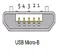 MICRO USB Female Connector With USB Socket 5 Pin