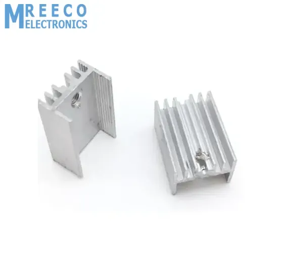 Silver Aluminium TO 220 Heat Sink with screw