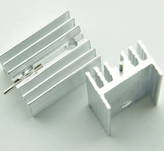 Silver Aluminium TO 220 Heat Sink with screw