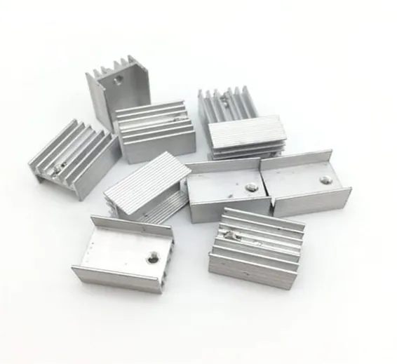 Silver Aluminium TO 220 Heat Sink with screw