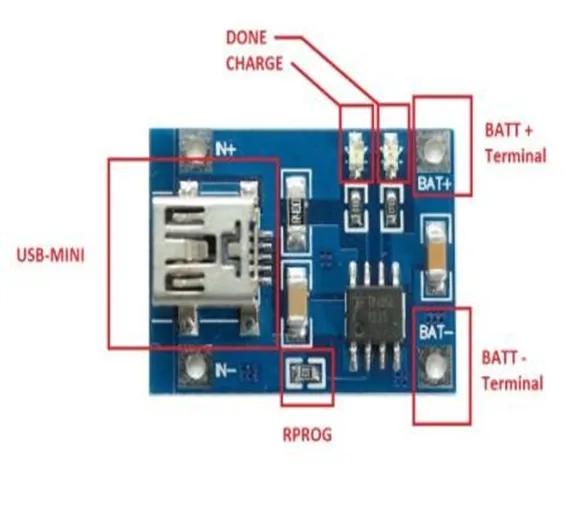 TP4056 1A LIPO Battery Charger Module