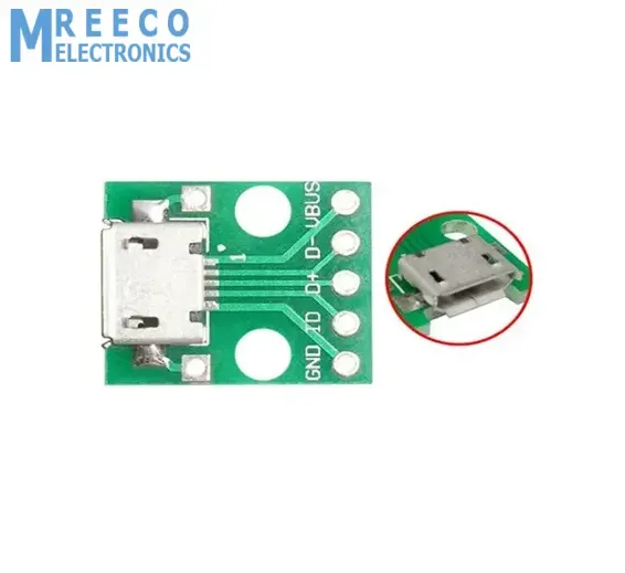 Female MICRO USB to DIP 5-Pin Bread Board Power Supply Breadboard Power Supply