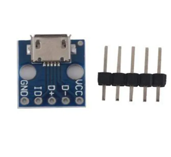 Female MICRO USB to DIP 5-Pin Bread Board Power Supply Breadboard Power Supply