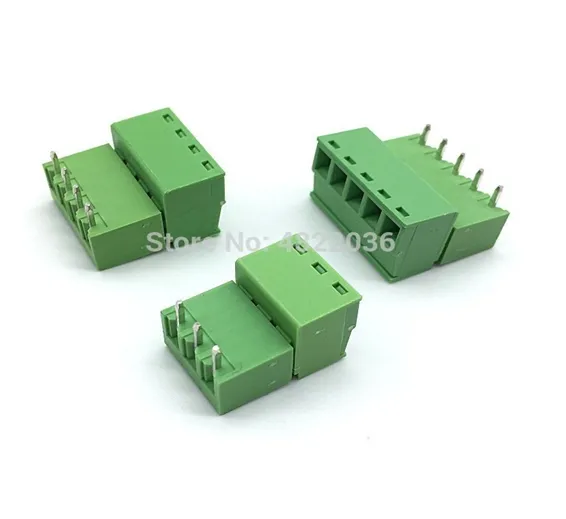 4 Pin Connector PCB Mount Right Angle, Bent Screw Terminal
