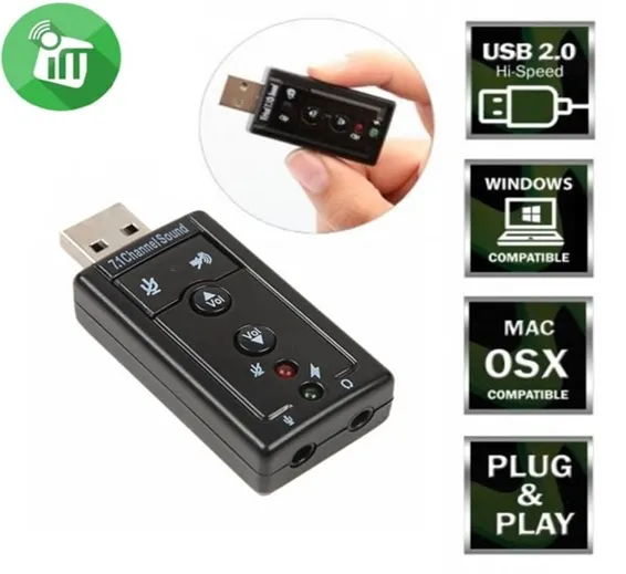 7.1 Channel USB External Sound Adapter