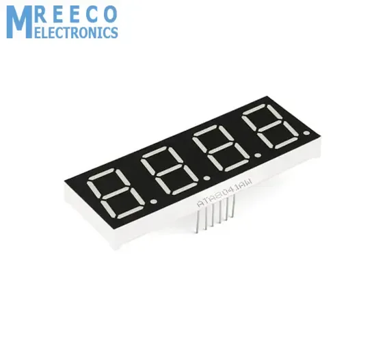 Common Anode 4 Digit 7 Segment Red LED Display