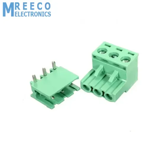 3 Pin Connector PCB Mount Right Angle, Bent Screw Terminal