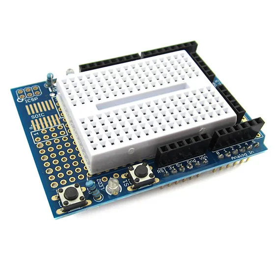 Arduino UNO Proto Shield With SYB-170 Mini Breadboard in Pakistan