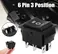 6 Pin 3 Position DPDT Rocker Switch ON OFF ON Power Button Switch