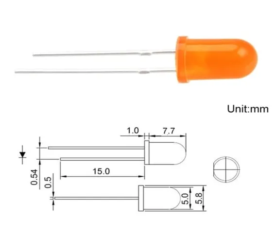 5mm Orange LED Lights