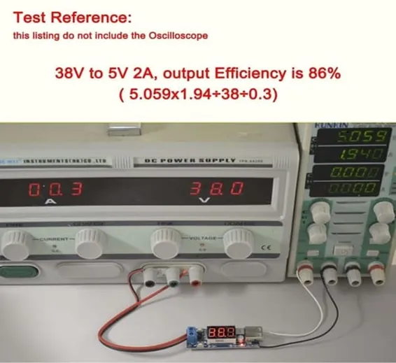 DC To DC 2A USB Charger 4.5-40V To 5V Step-down Buck Converter Voltmeter Module