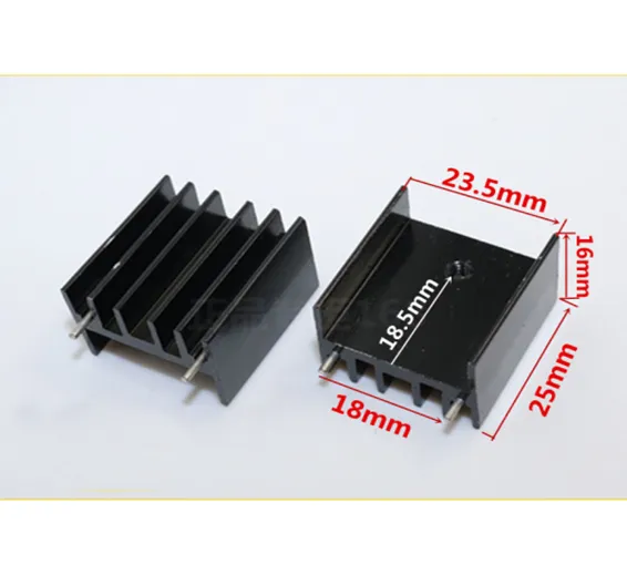 TO3P Black and Silver Heat Sink