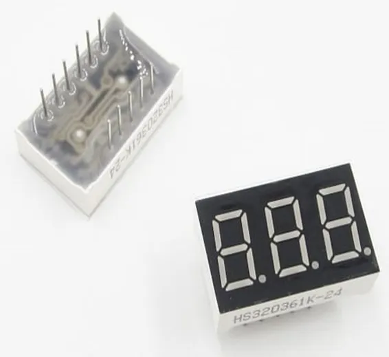 3 Digit Common Cathode 7 Segment LED Display