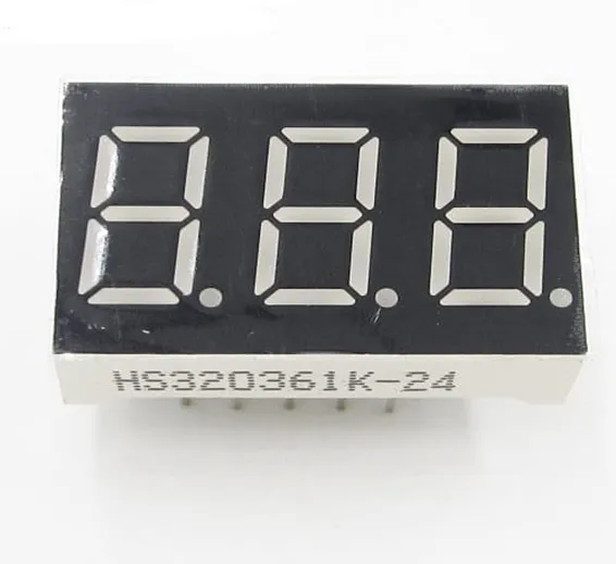 3 Digit Common Cathode 7 Segment LED Display