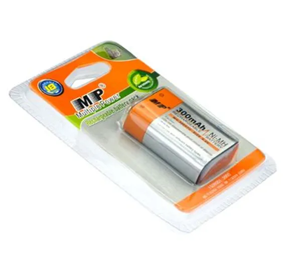 300mAh Ni-Mh Rechargeable 9V Battery