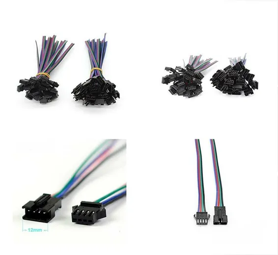 4 Pin SM Connector Male to Female 4pin SM Connector Cable for RGB LED Strip