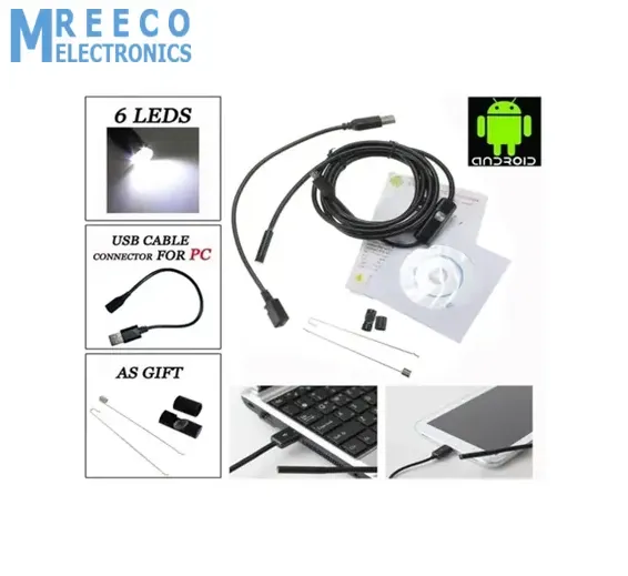 6 LED 7mm Lens USB Android Waterproof Endoscope Borescope Snake Tube Camera