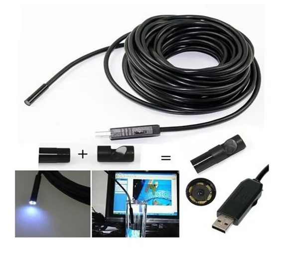 6 LED 7mm Lens USB Android Waterproof Endoscope Borescope Snake Tube Camera