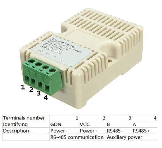 PKTH100B-czi High-Precision RS485 MODBUS RTU Temperature And Humidity Sensor Transmitter