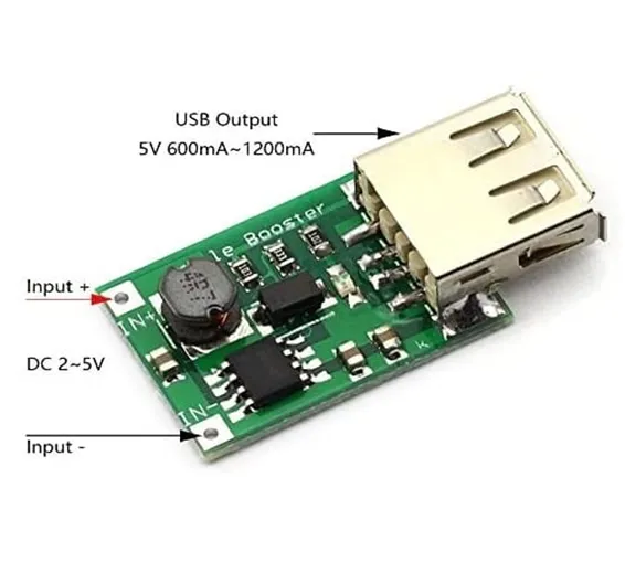 USB 1200mA DC 2~5V to DC 5V Voltage Step up Boost Module