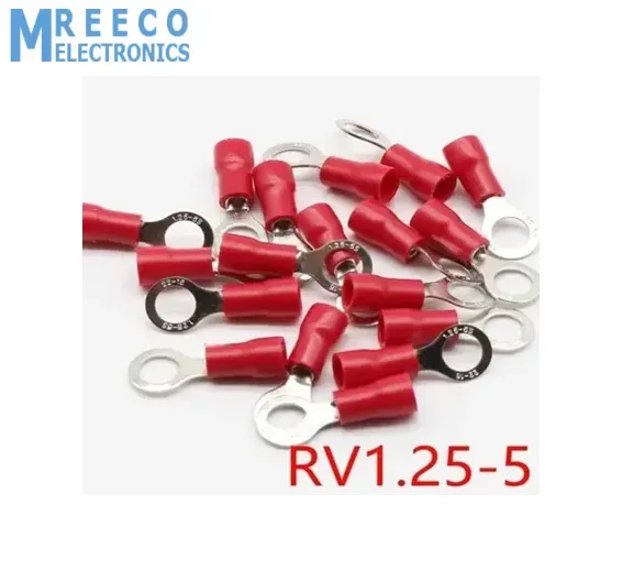 RV1.25-5 Red Insulated Crimp Ring Terminal Cable Wire Connector