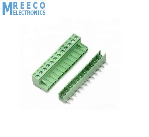 12 Pin Connector PCB Mount Right Angle Bent Screw Terminal