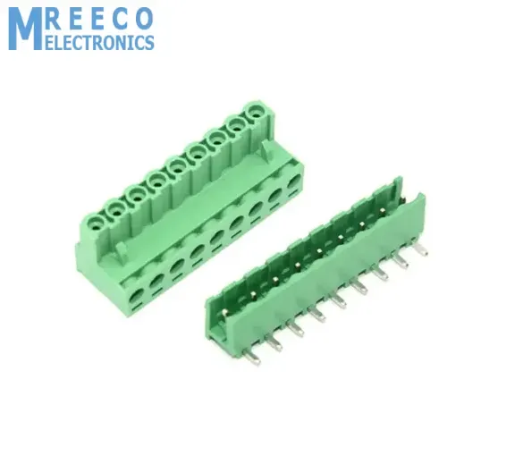 10 Pin Connector PCB Mount Right Angle Bent Screw Terminal