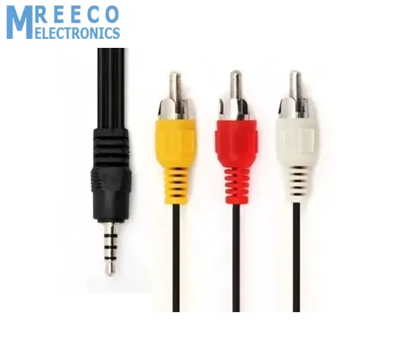 RCA Male to 3.5mm Male Jack Composite Audio Video A/V Cable IN PAKISTAN