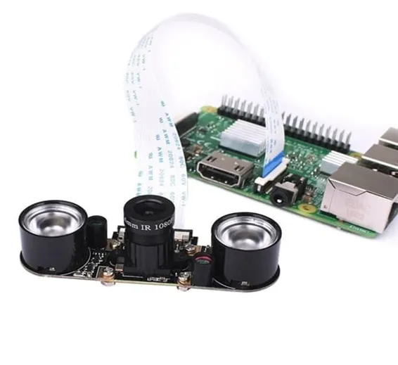 Night Vision 5MP Camera Module For Raspberry Pi With 2 IR LEDs