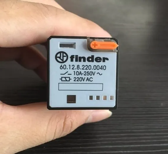 Finder Relay 220VAC 60.12 With 8pin Rail-Mount Relay Socket Relay Base