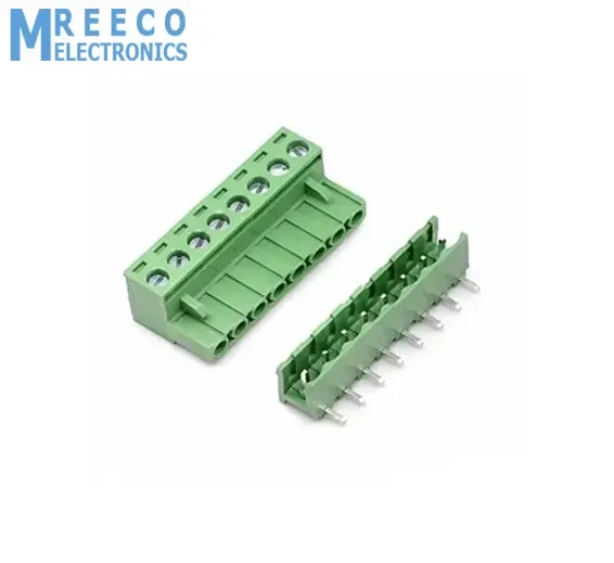 5.08 mm Pitch 8 Pin Right Angle PCB Mount Plug Able Terminal Block Connectors, Bent Screw Terminal