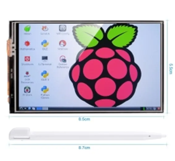 3.5 Inch 480x320 RGB TFT LCD Pixels Touch Screen with Touch Pen for Raspberry Pi