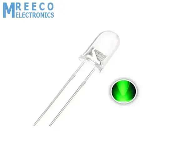 Crystal 5mm Green LED Light Emitting Diode