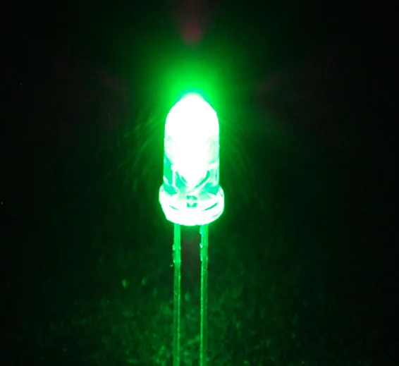 Crystal 5mm Green LED Light Emitting Diode