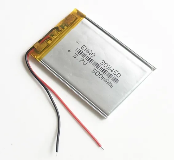 3.7V 500mAh Lithium Polymer Rechargeable Battery