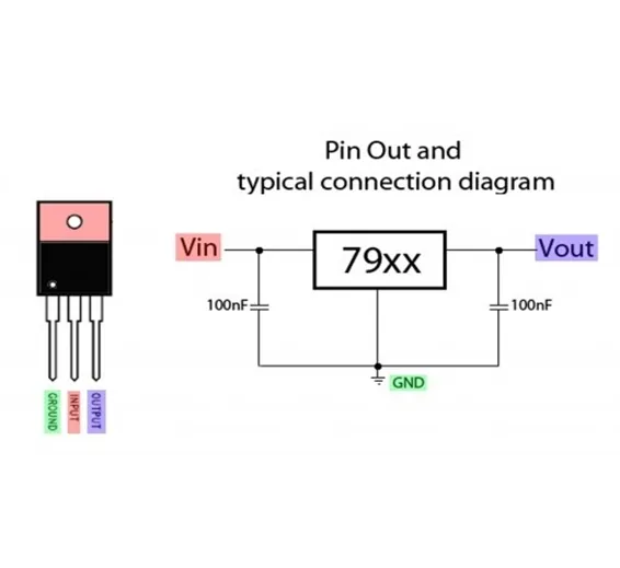 LM7905 negative voltage regulator