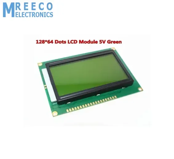 Green Color 128X64 Graphical LCD Display Green