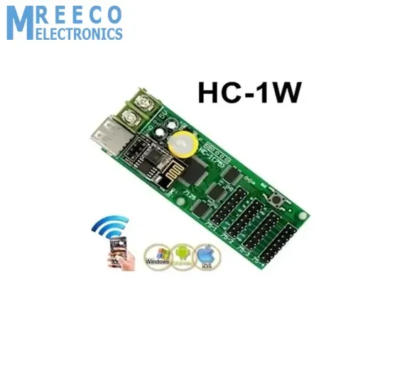 Full Color LED Display Control Card HC-1W Wifi And Android APP support display Controller With 4*hub75b